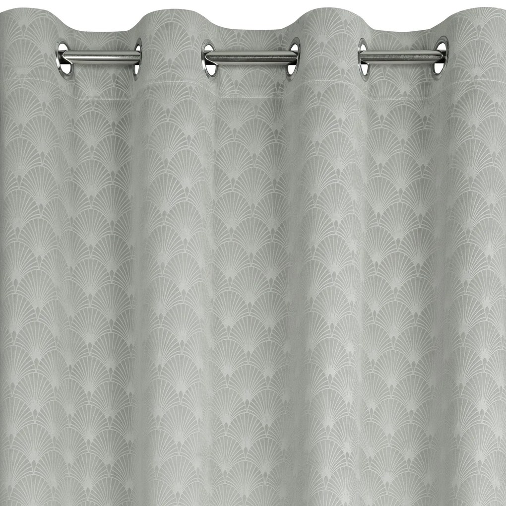 ZATEMŇOVACÍ ZÁVES NA KRÚŽKOCH JULIA 140X250 CM STRIEBORNÁ