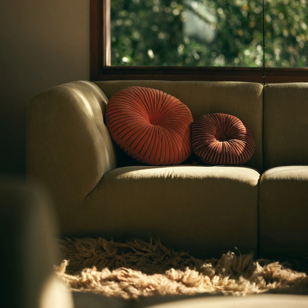 HK living Dekoratívny zamatový vankúš Sienna Ø 50 cm