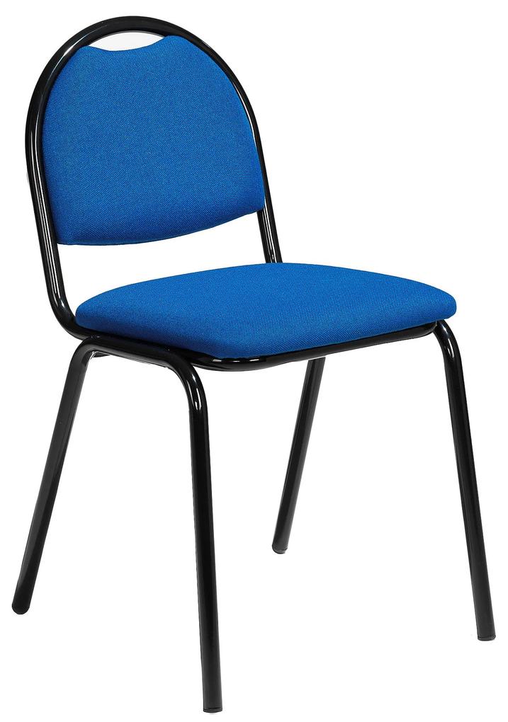 Stolička WARREN, modrá/čierna