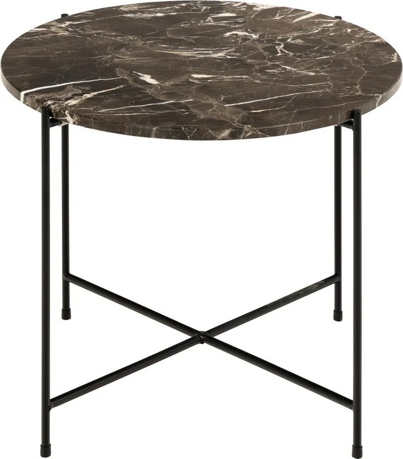 Okrúhly odkladací stolík s mramorovou doskou ø 52 cm Avila – Actona