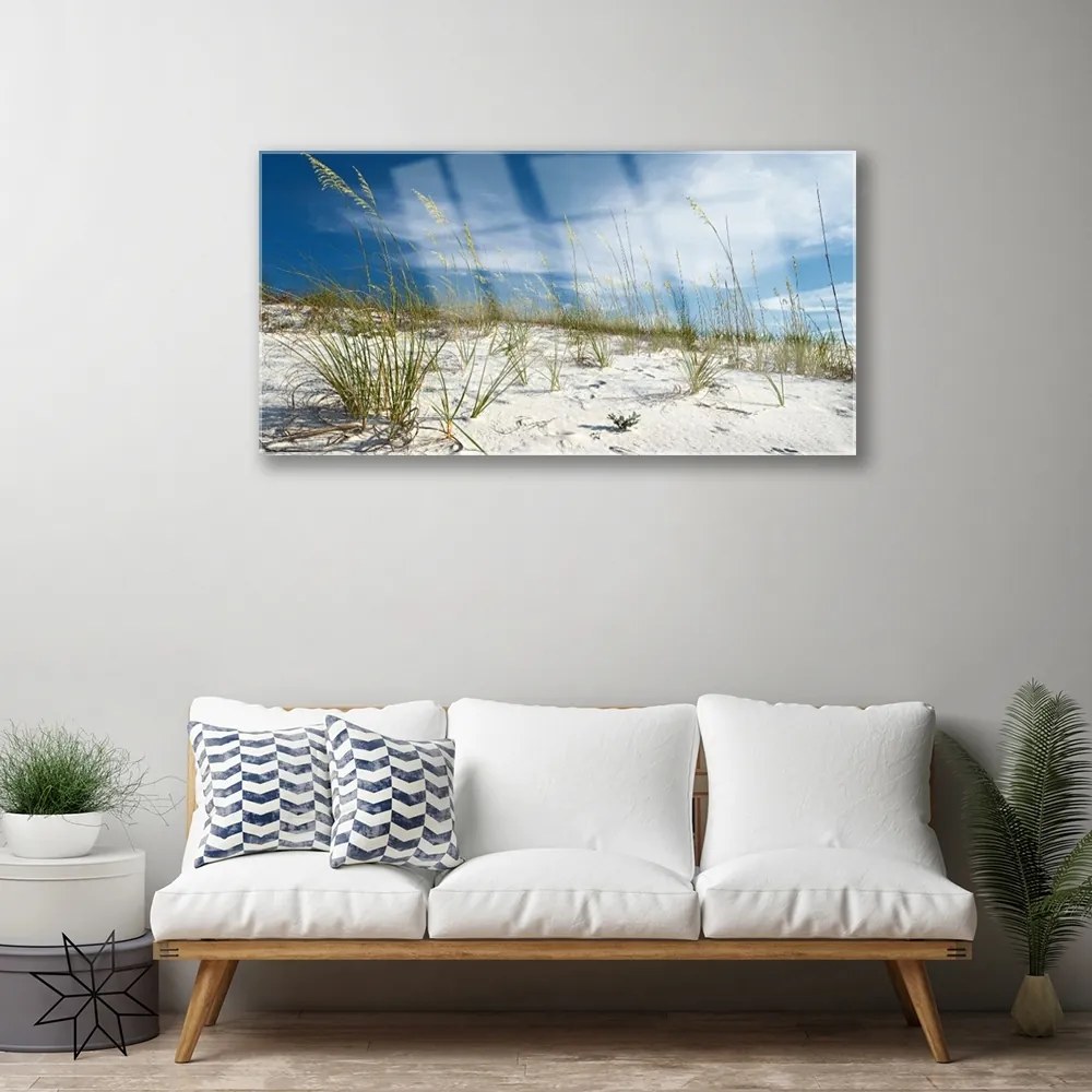 Obraz na skle Pláž príroda 120x60 cm