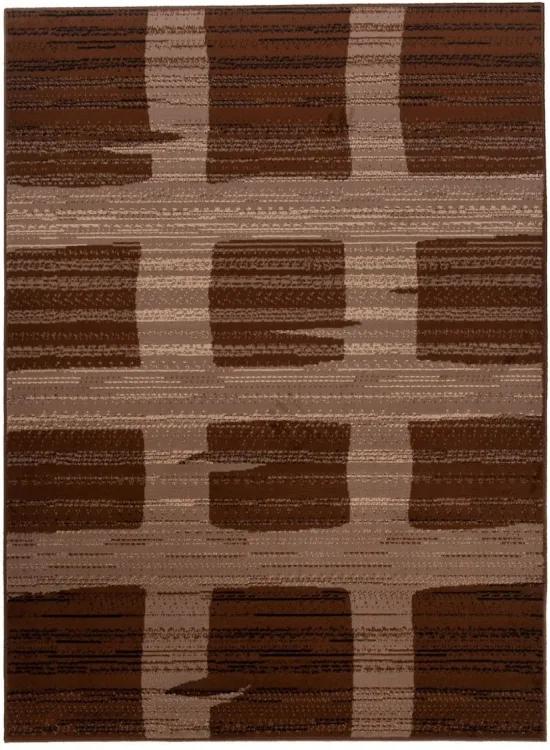 Kusový koberec PP Greg tmavo hnedý, Velikosti 160x220cm