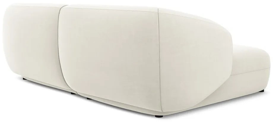 Biela zamatová rohová pohovka (ľavý roh) Moana – Makamii