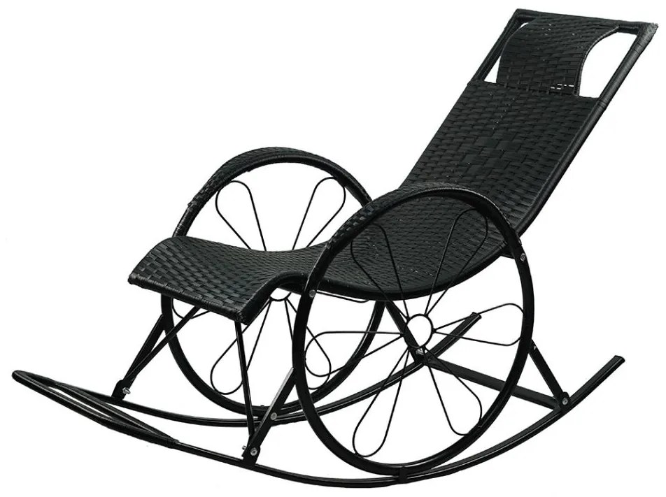 Hojdacie kreslo Rokefeler (ratan + čierna). Vlastná spoľahlivá doprava až k Vám domov. 1119536