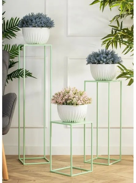 Stojan na kvety 100x24 cm svetlozelená