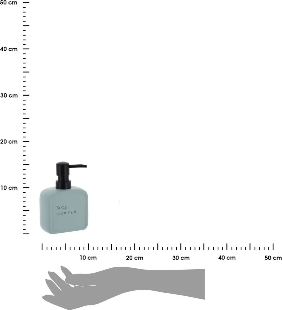 Dávkovač mydla Julia, mätová/s čiernymi prvkami, 225 ml