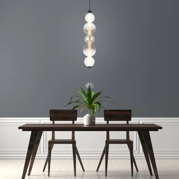 LED luster na lanku LUMMI LED/19W/230V čierna/dymová