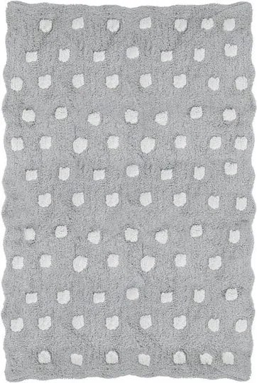 Sivý detský ručne vyrobený koberec Naf Naf Dots, 120 × 160 cm