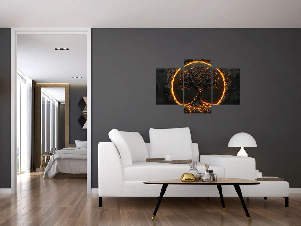 Obraz – Strom života v láve II. (90x60 cm)