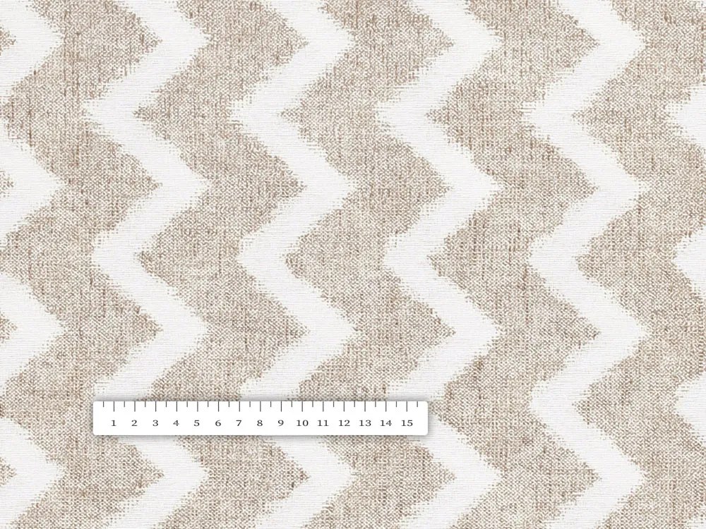 Biante Dekoračný obdĺžnikový obrus Porto PRT-006 Režný cik-cak 60x100 cm