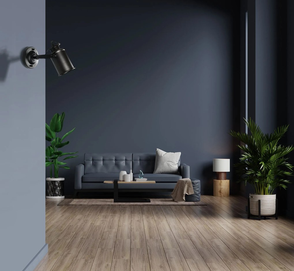 Toolight - Reflektor nástenné svietidlo E27 APP486-1C, čierna, OSW-00597