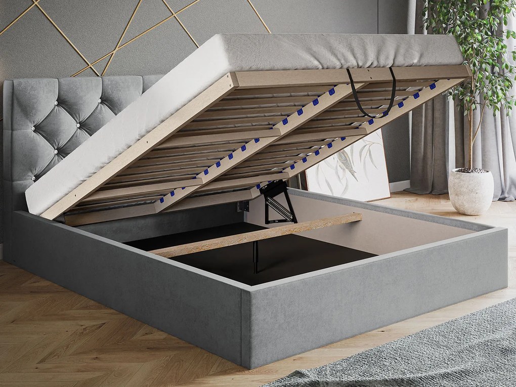 PROXIMA.store - Dizajnová čalúnená posteľ ELLIE ROZMER: 140 x 200 cm