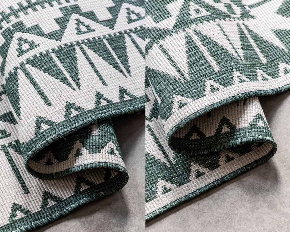 Kusový koberec Gemini 106020 Green z kolekcie Elle – na von aj na doma, 120x170, zelená, chodba / predsieň, ELLE Decoration