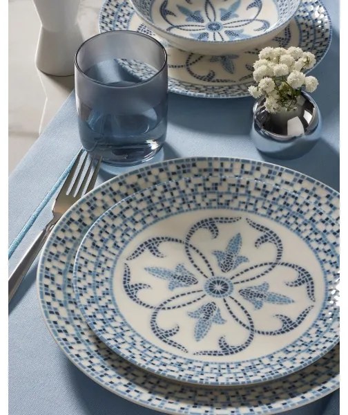 Jedálenská súprava 24 ks modrá/porcelán