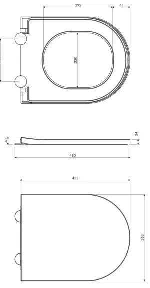 OMNIRES TAMPADEBP - Záchodová doska SoftClose TAMPA duroplast/lesklá biela