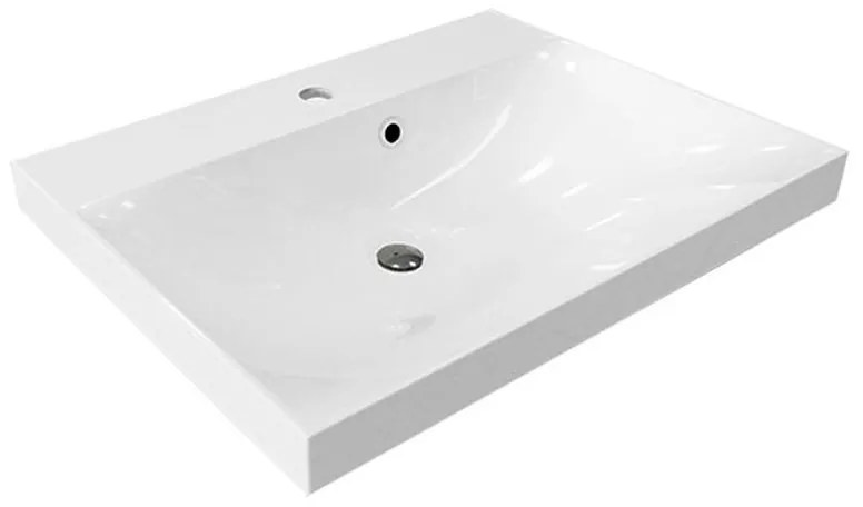 Mereo Mereo, Aira, kúpeľňová skrinka s umývadlom z liateho mramoru 61 cm, MER-CN720M