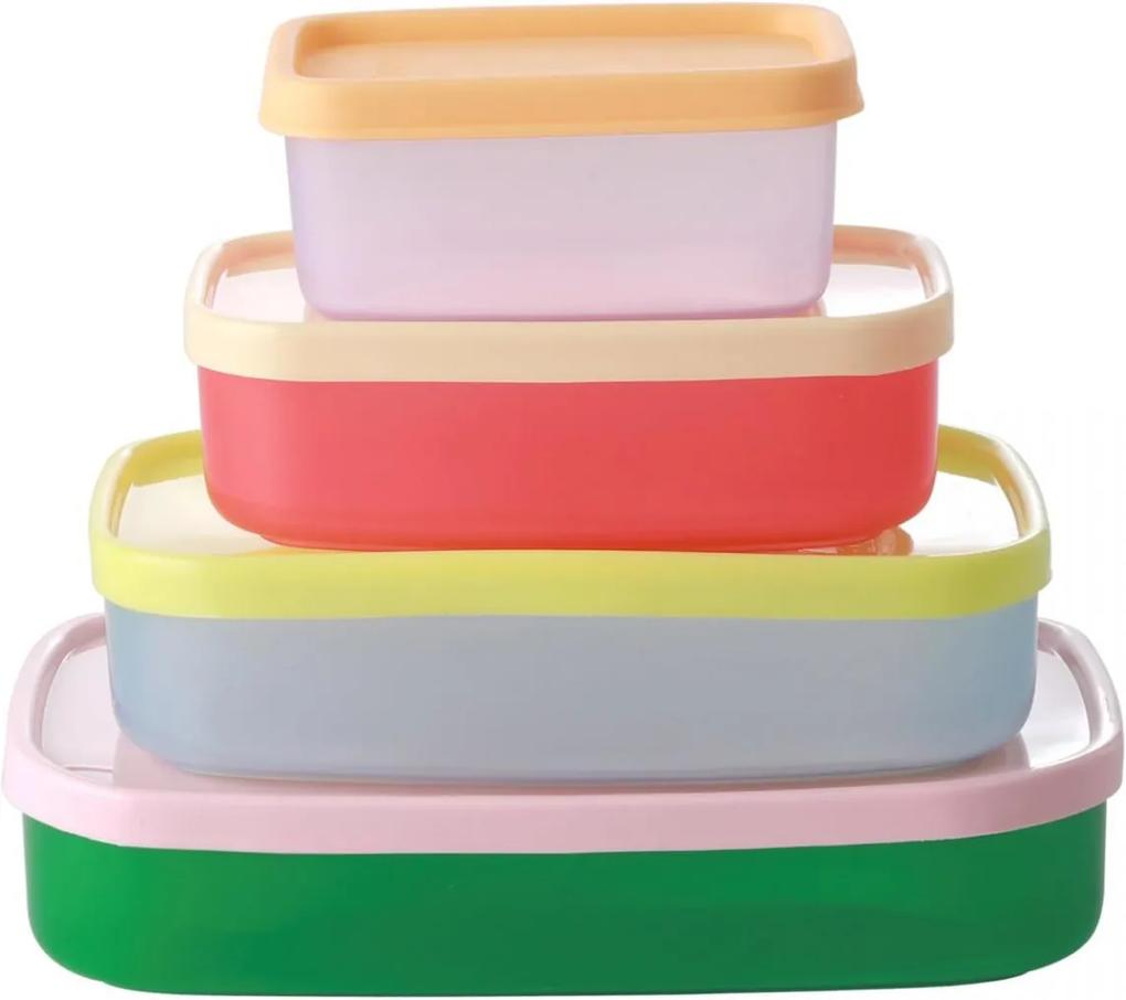 rice Plastové krabičky Colors - set 4 ks