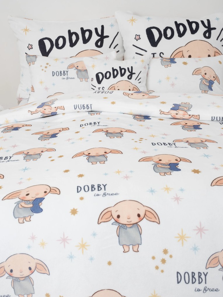 Predĺžené obliečky mikroplyš Harry Potter - Tiny Dobby 140 × 220 cm, 70 x 90 cm