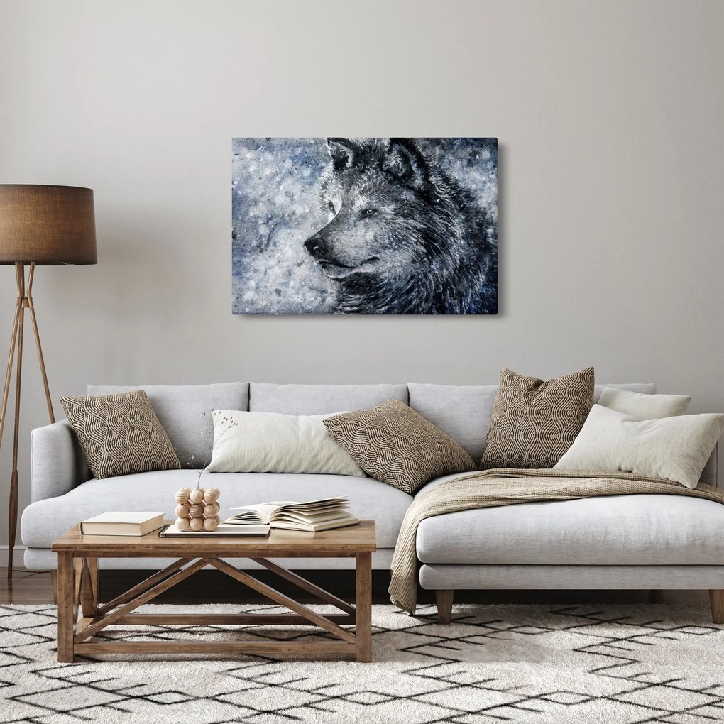 Obraz - Kreslený vlk (90x60 cm)
