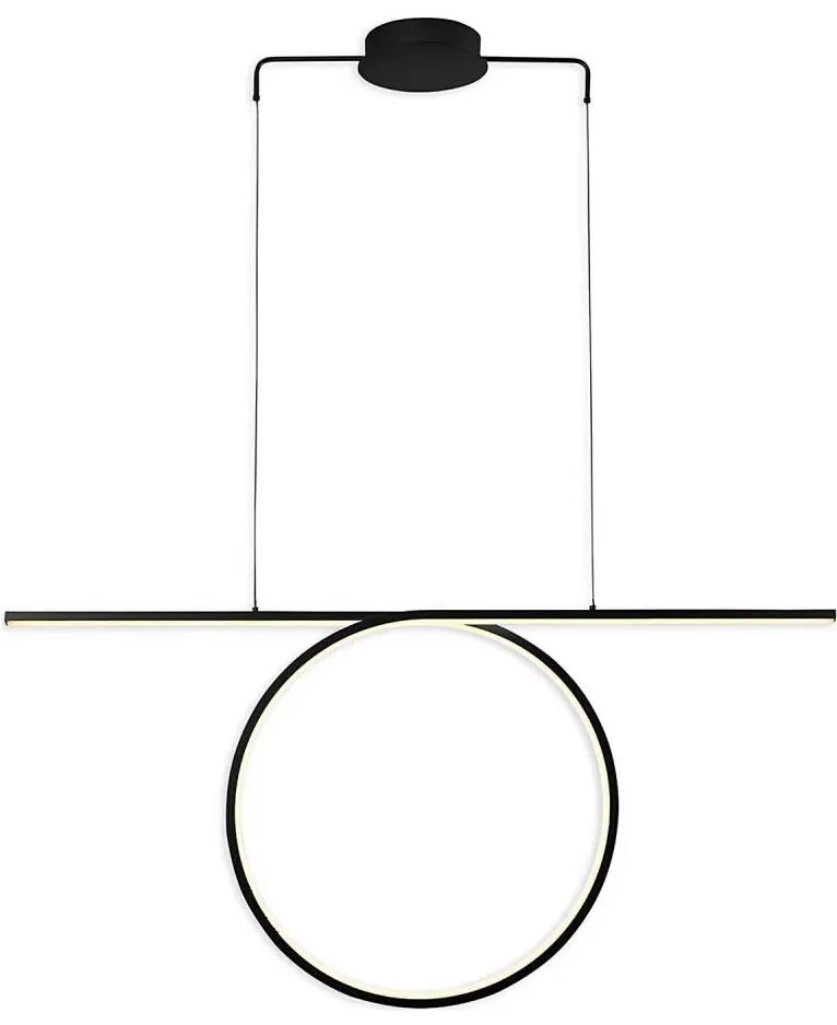 LED závesný luster na lanku ODETTA LED/42W/230V 4000K čierna