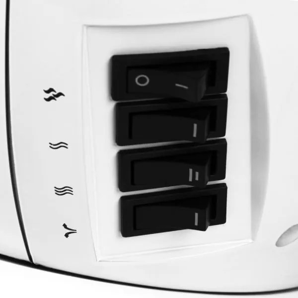 InternetovaZahrada Ventilátorový ohrievač - krb 1500 W - biely