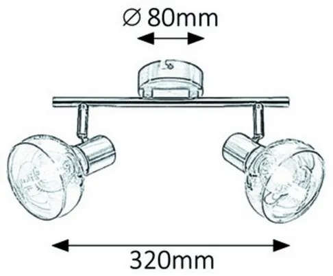 Rabalux 5547 - Bodové svietidlo HOLLY 2xE14/40W/230V zlatá