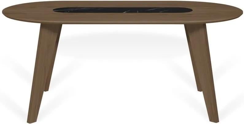 Jedálenský stôl s orechovou dyhou a mramorom TemaHome Lago