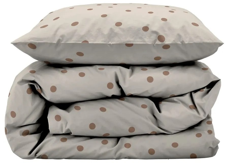 Hnedé obliečky na jednolôžko z bavlneného saténu 140x200 cm Solaris – Södahl