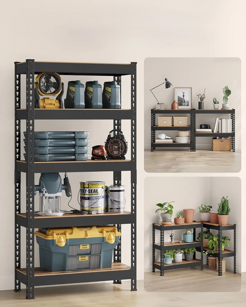 Dílenský regál Matys 75 cm hnědý/černý