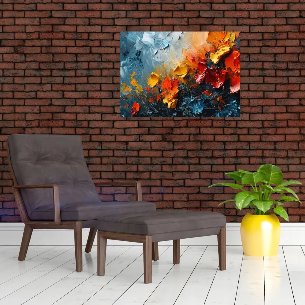 Obraz - Abstraktná maľba kvetov III. (70x50 cm)