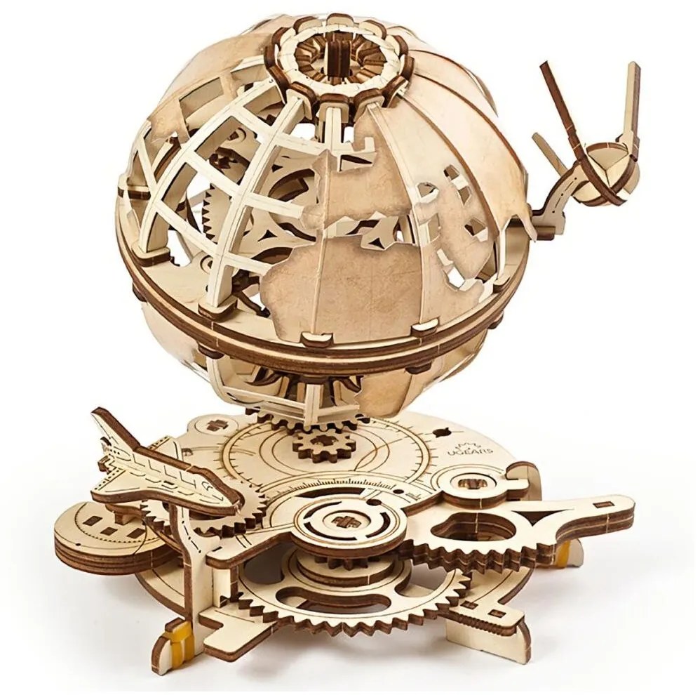 Ugears - 3D drevenené mechanické puzzle Glóbus