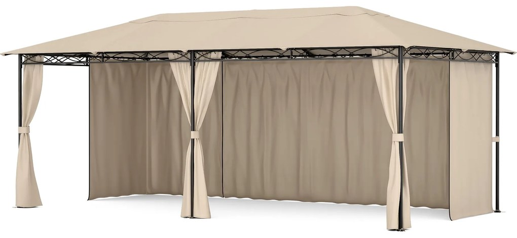 Blumfeldt Mondo 3x6 altánok s kovovým rámom a 4 bočnými stenami