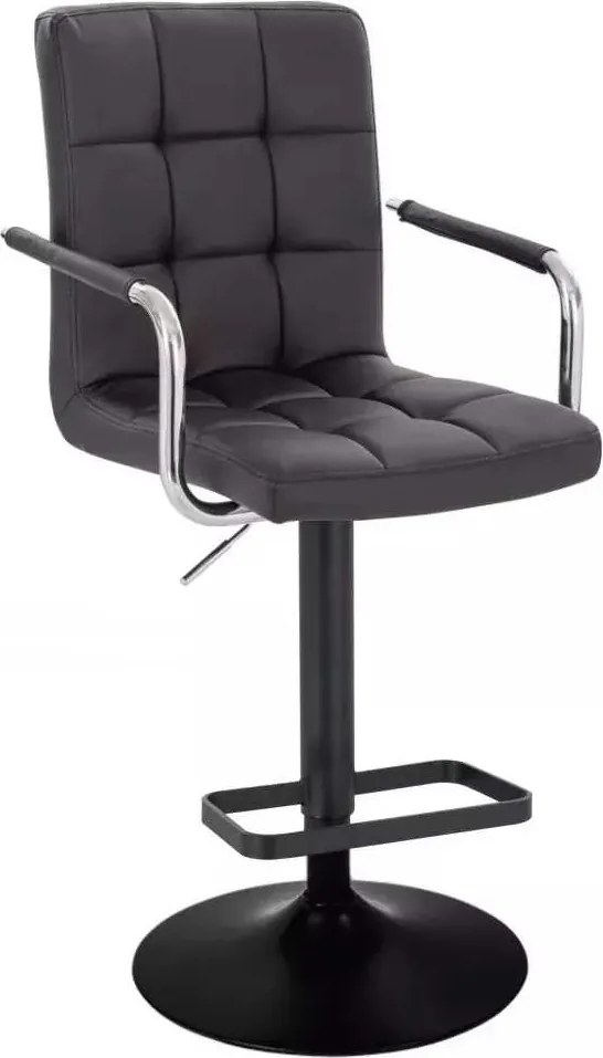 LuxuryForm DESIGN Barová stolička VERONA na čiernom tanieri - čierna