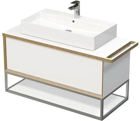 Kúpeľňová skrinka s umývadlom Intedoor MULTI 118 cm OXO MULTI OALU 110 1Z KDP