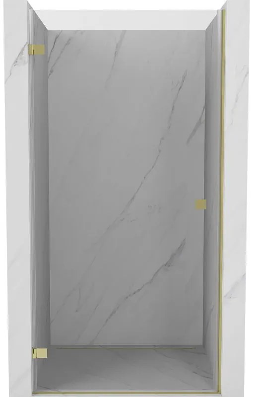 Mexen, Mexen Lunar-B Otočné ľavé sprchové dvere 90 cm, transparentné, zlaté - 832-090-000-50-00-L