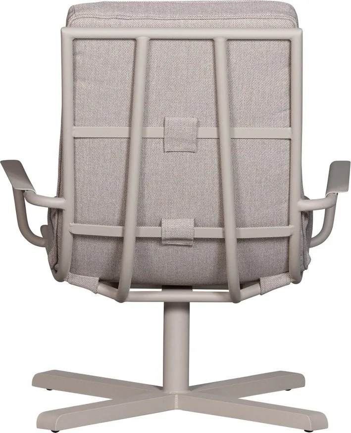 Sivobéžové kovové/polstrované záhradné kreslo Coosa – WOOOD