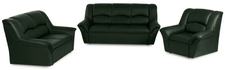 Kožená sedacia súprava DUBAJ LUX 3+2+1, tm. zelená (K-32)