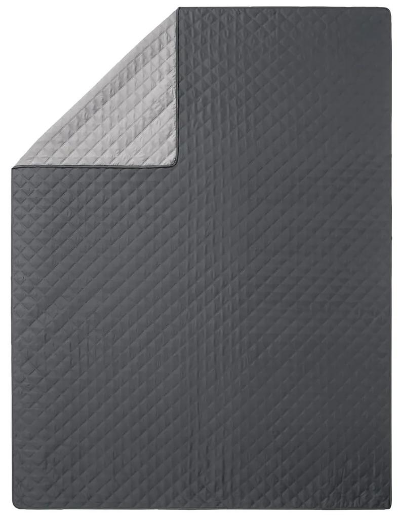 MERADISO® Obojstranná prikrývka, 210 x 280 cm (kosoštvorec / antracitová / šedá ), kosoštvorec / šedá / šedá (100302951)