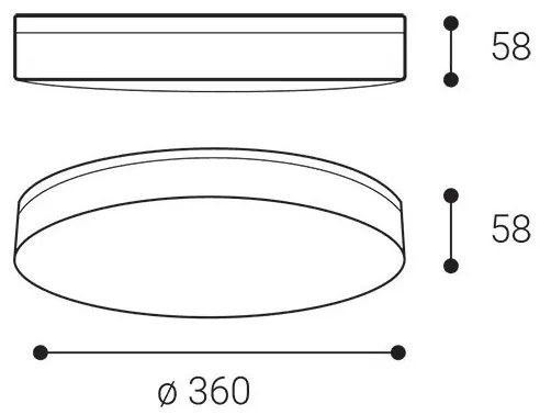 LED2 - LED Kúpeľňové svietidlo YPSO LED/30W/230V 3000/4000K IP54 priemer 36 cm biele