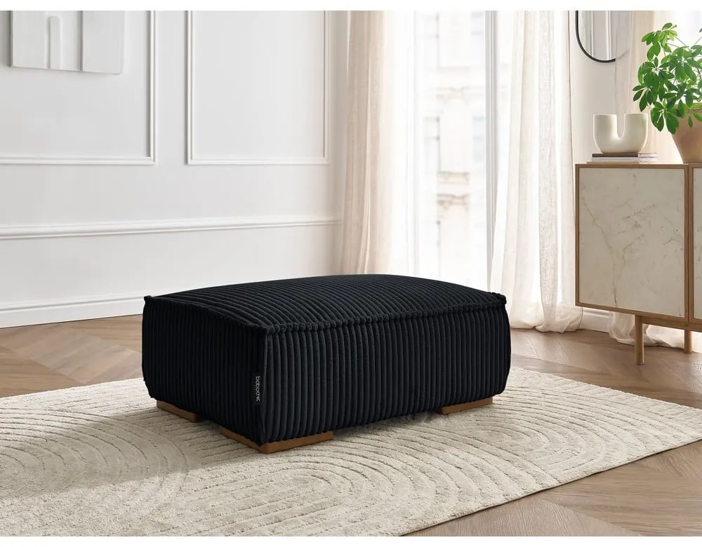 Čierna menčestrová podnožka Chelsea – Bobochic Paris