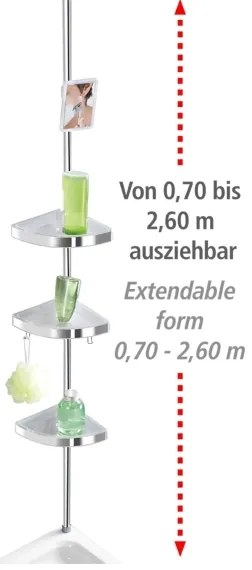 WENKO 22124100-Rohový element PREMIUM 27,5x260 cm strieborný