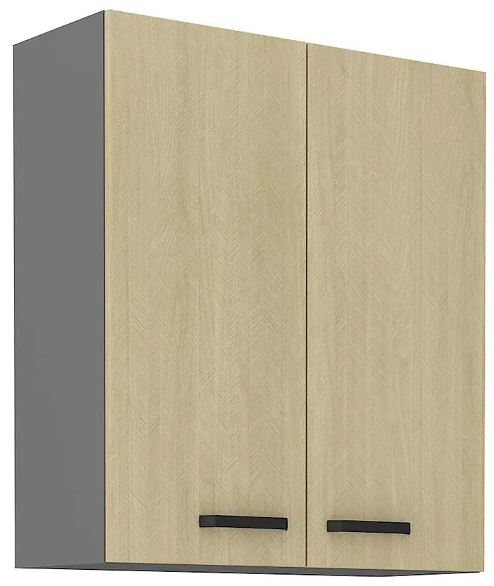 Kuchynská skrinka SCANDI jedľa/antracitová 80g-90 2f