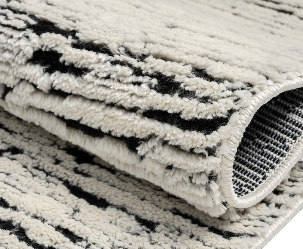Kusový koberec Moroccan Spirit schwarz, 200x290, čiernobiela, obývacia izba, My Flair