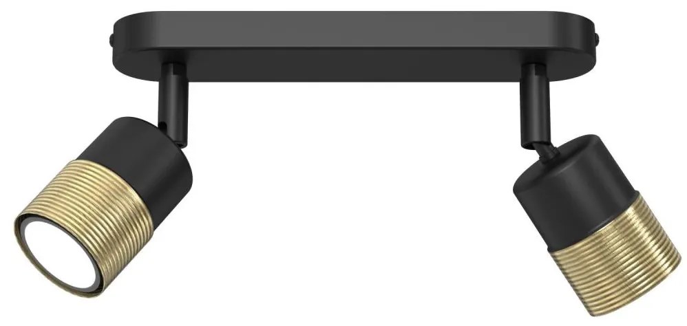 Bodové svietidlo MIZU 2xGU10/8W/230V čierna/mosadz