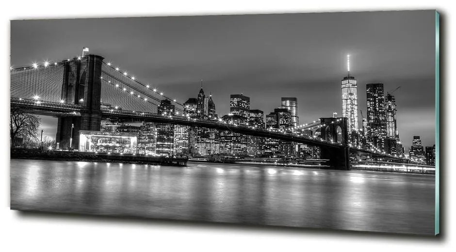 Foto obraz sklo tvrdené Brooklynský most cz-obglass-125x50-94815409