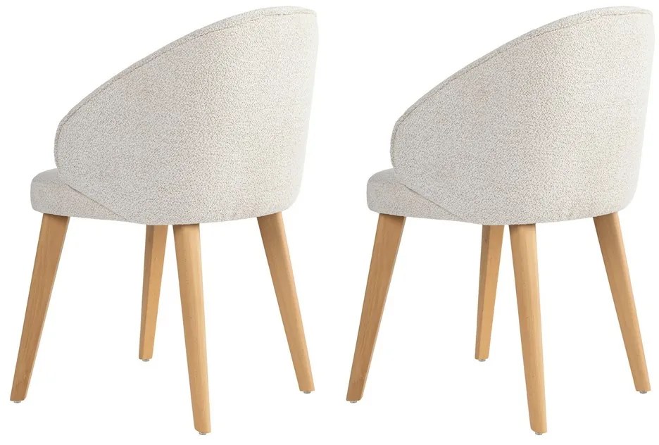 Sada jedálenských stoličiek Bentley White andLight Oak, 2 ks