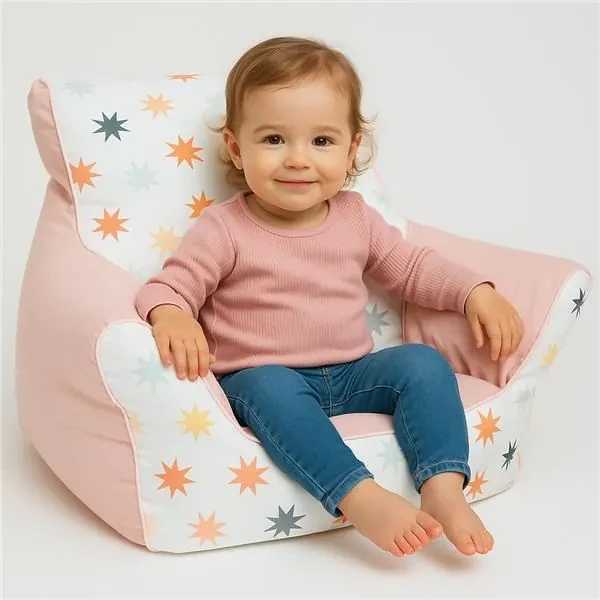 Detské kreslo plnené guličkami New Baby ružová