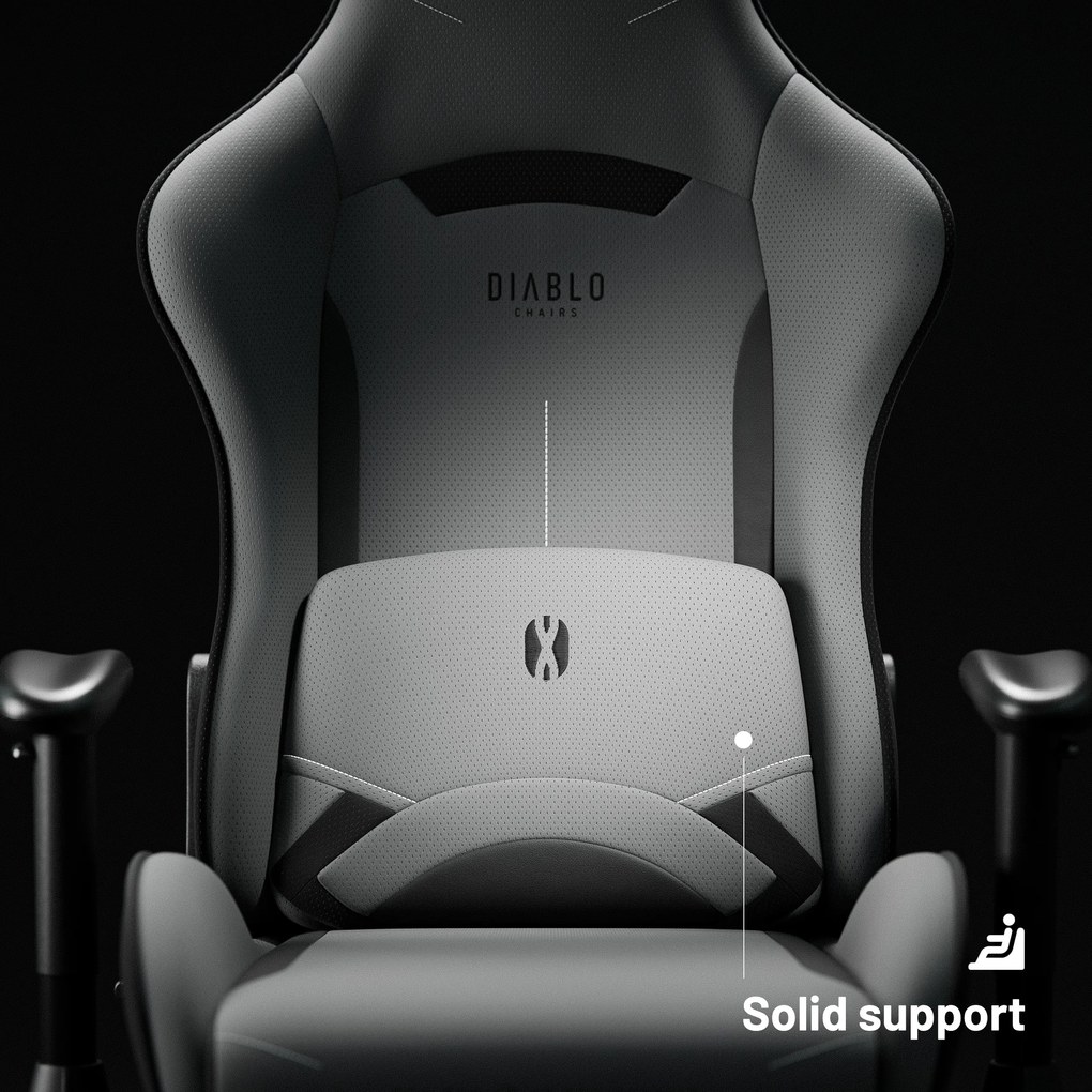 Herná stolička Diablo X-Starter zo šedej tkaniny