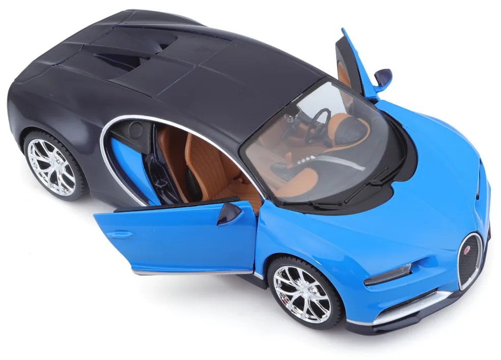 Maisto – Stavebnica – Bugatti Chiron, modrá, 1:24