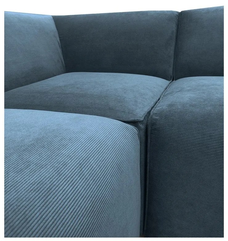 Modrá menčestrová rohová pohovka (pravý roh) Sting – Scandic